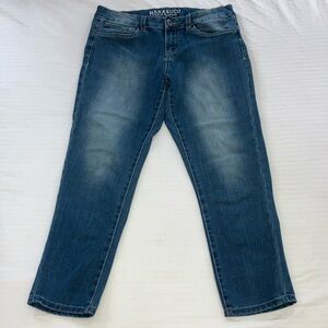 Parasuco Women's W30L25 rise 8.5" Straight Leg Jeans -  Blue fade denim jeans